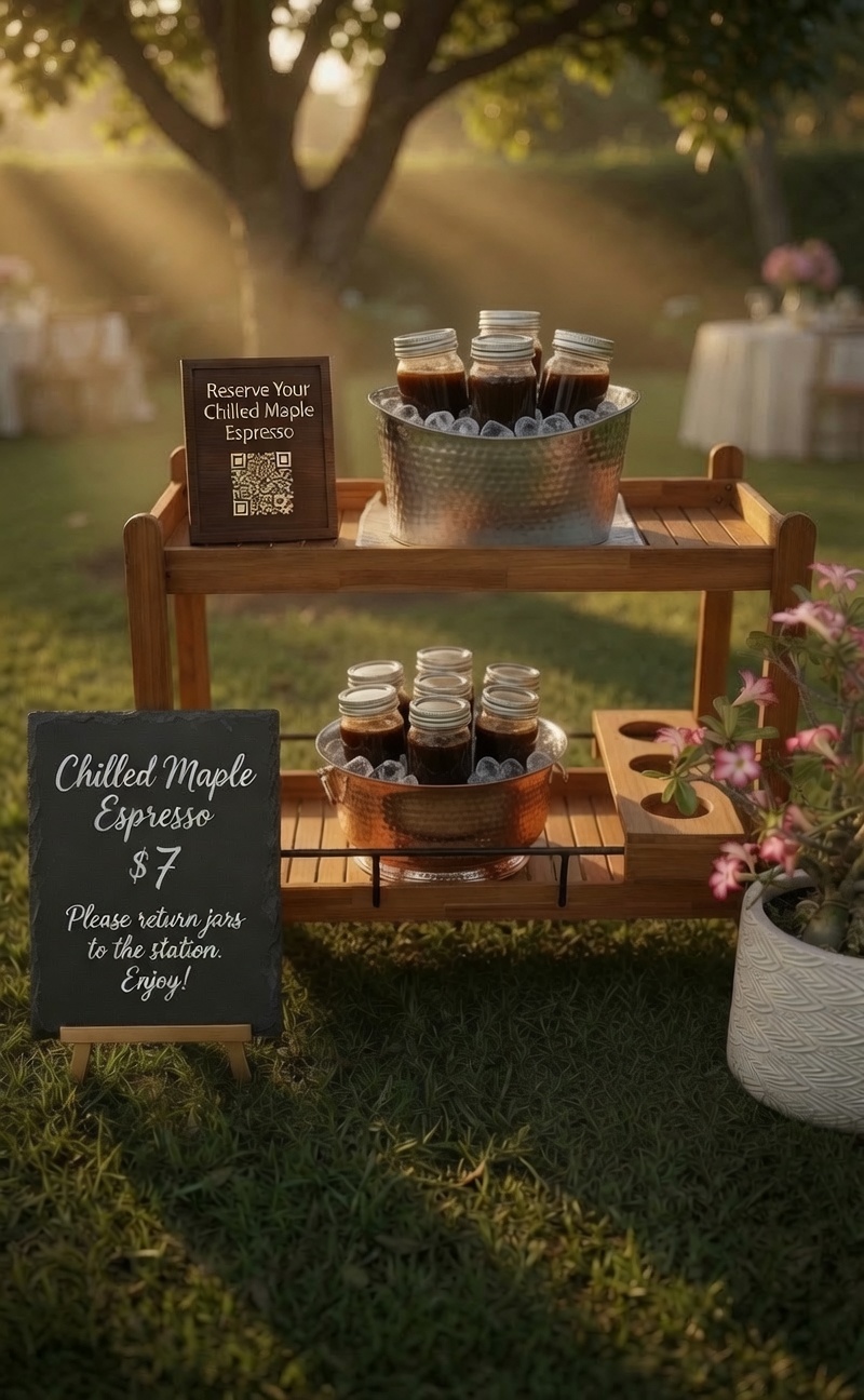 Chilled Maple Espresso Cart at outdoor event